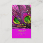 PixDezines Psychedelic Peacock, pas het aan! Visitekaartje (Achterkant)