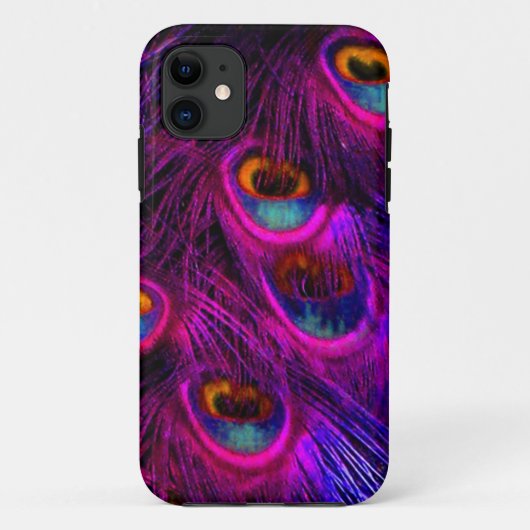 PixDezines Psychedelic Peacock, warm roze Case-Mate iPhone Case (Achterkant)