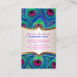 PixDezines psychedelische pauw+gouden rand label