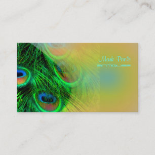 PixDezines Psychedelische Pauw, Pas het aan! Visitekaartje