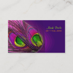 PixDezines Psychedelische Pauw, Personaliseer het! Visitekaartje