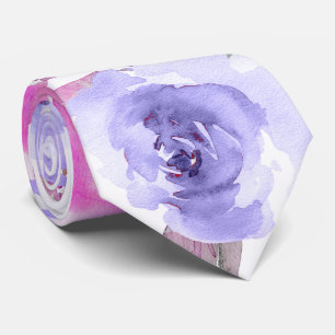 PixDezines Purple Summer Roses Neck Tie Stropdas