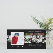 PixDezines quills patroon, kerst Feestdagenkaart (Staand voorkant)