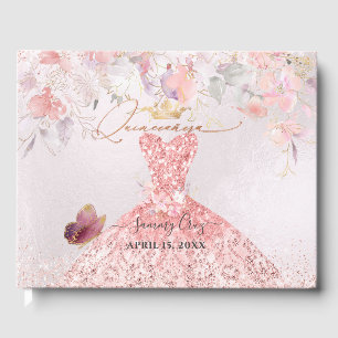 PixDezines Quinceanera Blush Pink Dress Sweetpeas Gastenboek