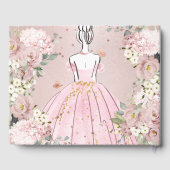 PixDezines Quinceanera Blush Pink Gold H2 Gastenboek (Achterkant)