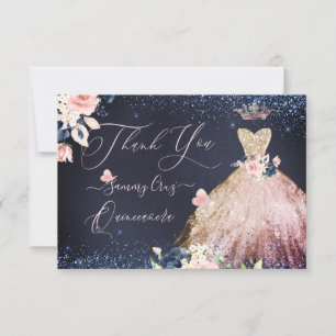PixDezines Quinceanera Hartelijk dank Bedankkaart
