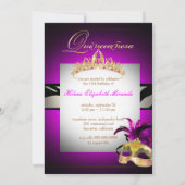 PixDezines Quincenera/Magenta Zebra/DIY kleur! Kaart (Achterkant)