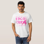 PixDezines Race voor de Cure, Roze Lint T-shirt (Voorkant volledig)