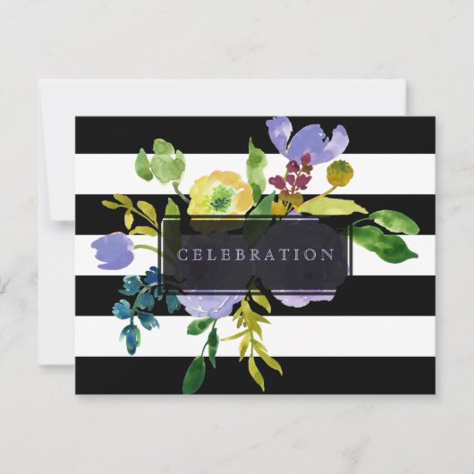 PixDezines receptie mitswa/DIYstripes/floral Kaart (Voorkant)