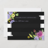 PixDezines receptie mitswa/DIYstripes/floral Kaart (Achterkant)