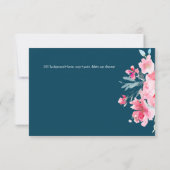 PixDezines Receptie Waterverf Bloemen Mitzvah ✡ RSVP Kaartje (Achterkant)