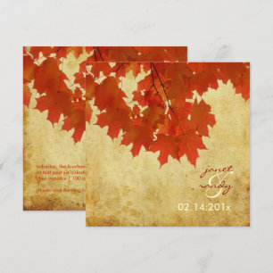 PixDezines  RED MAPLE LEAVES/HERFST/AUTUMN Kaart