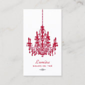 PixDezines Red+White Chandelier/DIY achtergrond Visitekaartje (Voorkant)