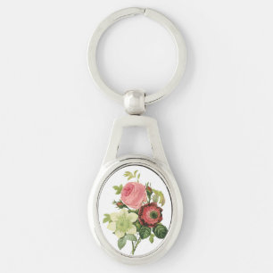 PixDezines redoute clementine, anemoon Sleutelhanger