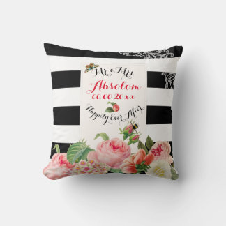 PixDezines redoute florale/ rozen/chic Kussen