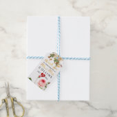 PixDezines Redoute Rozen Cadeaulabel (Met Touw)