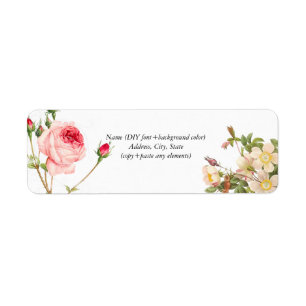 PixDezines Redoute Rozen Etiket