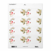 PixDezines Redoute  Rozen/Gold Crown Etiket (Full Sheet)