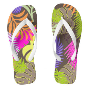 PixDezines regenwoud/DIY achtergrondkleur Teenslippers