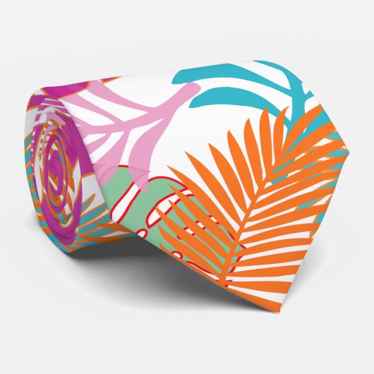 PixDezines regenwoud/Monstera/DIY-achtergrond Stropdas (Opgerold)