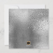 PixDezines repetitiediner/Faux Silver Confetti Kaart (Achterkant)