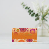 PixDezines Retro bold kerstversieringen Visitekaartje (Staand voorkant)