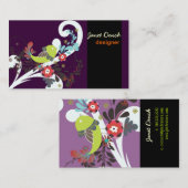 PixDezines Retro Chicken/DIY achtergrondkleur Visitekaartje (Voorkant / Achterkant)