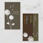 PixDezines retro dandelions/DIY kleur, modder Visitekaartje (Voorkant / Achterkant)