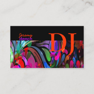 PixDezines Retro DJ+disco-zwemmen/DIY.. Visitekaartje