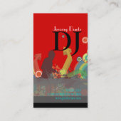 PixDezines Retro DJ/DIY achtergrond Visitekaartje (Achterkant)