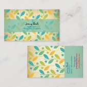 PixDezines  Retro Foliage ♥ & ♥ Visitekaartje (Voorkant / Achterkant)