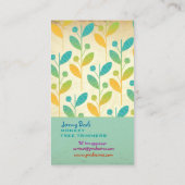 PixDezines  Retro Foliage ♥ & ♥ Visitekaartje (Achterkant)