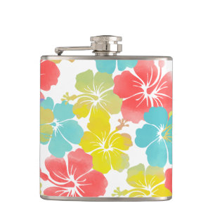 PixDezines retro hibiscus Heupfles