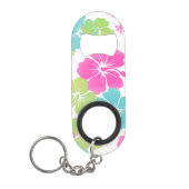 PixDezines retro hibiscus Mini Flessenopener (Voorkant)
