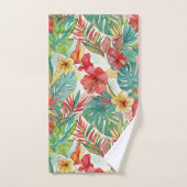 PixDezines Rétro Hyper H2 Hawaii Floral Feuillage (Serviette à main)