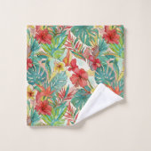 PixDezines Rétro Hyper H2 Hawaii Floral Feuillage (Gant de toilette)