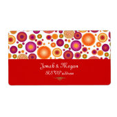 PixDezines Retro Kerst Ornamenten/DIY achtertuin Etiket (Voorkant)