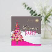 PixDezines Retro kerstsierbomen Kaart (Staand voorkant)