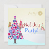 PixDezines Retro kerstsierbomen Kaart (Voorkant)