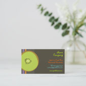 PixDezines retro kiwi/diy achtergrondkleur Visitekaartje (Staand voorkant)