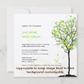 PixDezines retro maple bomen/green/yellow Kaart (Achterkant)