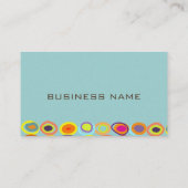 PixDezines Retro/Organic Eggs/DIY achtergrondkleur Visitekaartje (Achterkant)