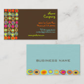 PixDezines Retro/Organic Eggs/DIY achtergrondkleur Visitekaartje (Voorkant / Achterkant)