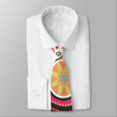 PixDezines Retro Paisley, aangepaste achtergrondkl Stropdas (Gebonden)