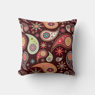 PixDezines retro paisley/diy achtergrond kleuren Kussen