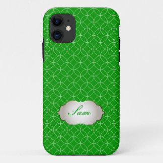 PixDezines retro ringen/DIY achtergrond iPhone 11 Hoesje