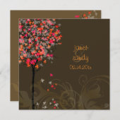 PixDezines retro roze aple bomen Kaart (Voorkant / Achterkant)