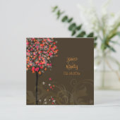 PixDezines retro roze aple bomen Kaart (Staand voorkant)