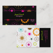 PixDezines Retro Stars, aangepaste achtergrondkleu Visitekaartje (Voorkant / Achterkant)