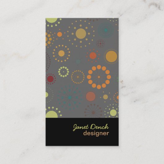 PixDezines Retro Sterren Visitekaartje (Voorkant)